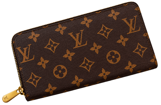 Brown LV Monogram Zip-Around Wallet