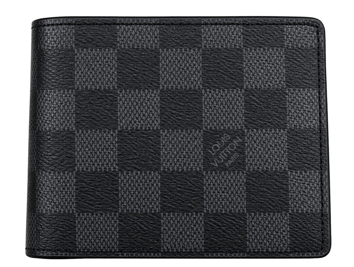 Black LV Checkered Monogram Wallet